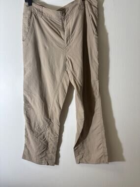 Mens Royal Robbins Khaki Nylon Travel Pants Sz 36/30